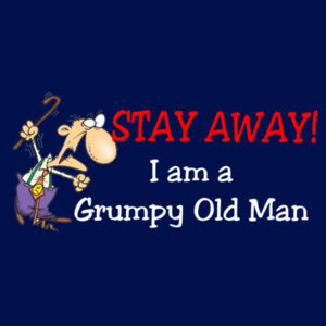 Funny Humorous Grumpy Old Man - Patch Beanie  Design